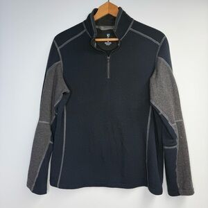 Kuhl Super Soft and Lightweight Revel 1/4 Zip Blue Steel Size Medium